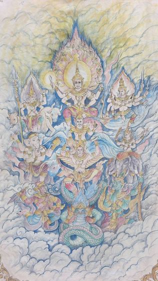 ผ้ายันต์เขียนมือสวยสมบูรณ์ผืนใหญ่ค่ะ  รูปที่ 3