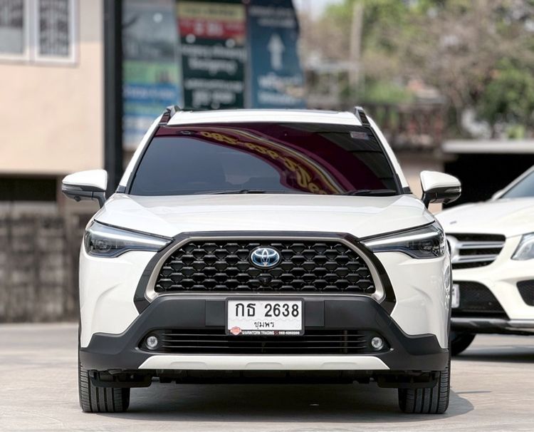 Toyota Corolla Cross 2022 1.8 Hybrid Premium Safety Utility-car ไฮบริด ไม่ติดแก๊ส เกียร์อัตโนมัติ ขาว รูปที่ 2