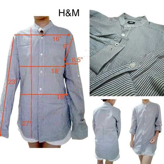 เชิ้ตลายทาง ชาย หญิง ใส่ได้ สนใจตัวไหน ทักถามได้ รูปที่ 7