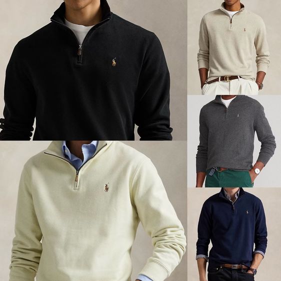 เสื้อซิปคอผู้ชาย งานนำเข้า ทรงสวย ผ้าดี มีหลายสี