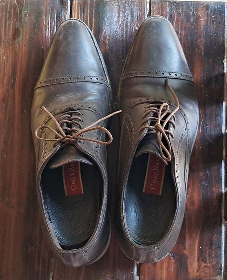 อื่นๆ รองเท้าหนังกึ่งทางการ UK 7.5 | EU 41 1/3 | US 8 น้ำตาล รองเท้าผู้ชาย หนังแท้  แถม นาฬิกาข้อมือ