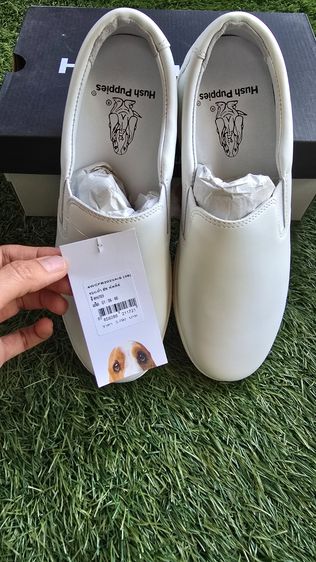 รองเท้าหนังทั่วไป หนังแท้ UK 5.5 | EU 38 2/3 | US 7 ขาว รองเท้า Hush Puppies Slip On