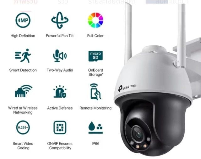 กล้องวงจรปิด outdoor (กันน้ำ)
full color Wifi - Network camera รูปที่ 7