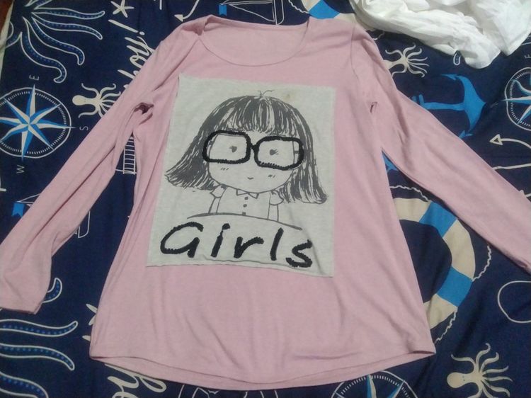 อื่นๆ เสื้อเชิ้ตและเสื้อผู้หญิง L ชมพู แขนยาว เสื้อผ้า