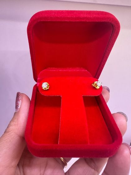 ต่างหูเพชรแท้ธรรมชาติมือ1