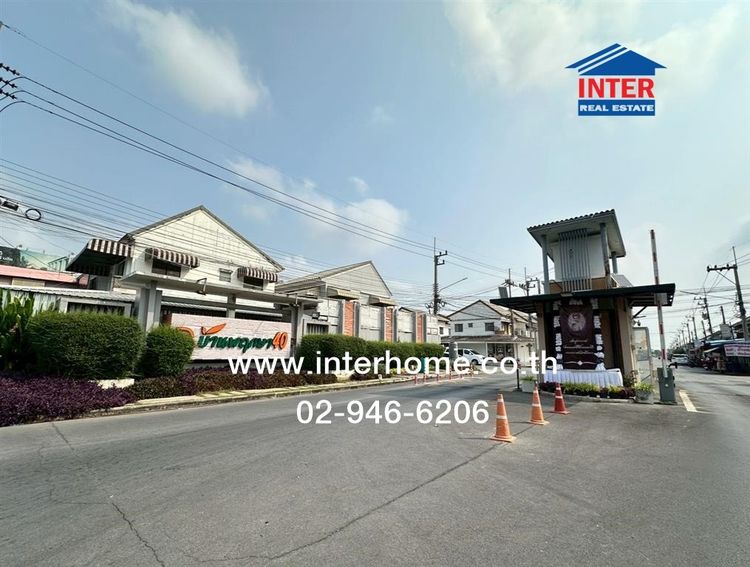 ทาวน์เฮ้าส์ 2 ชั้น 21.7 ตร.ว. หมู่บ้านพฤกษา40 รังสิต คลอง3 ถนนรังสิต-นครนายก ถนนเลียบคลองสาม คลองหลวง ปทุมธานี