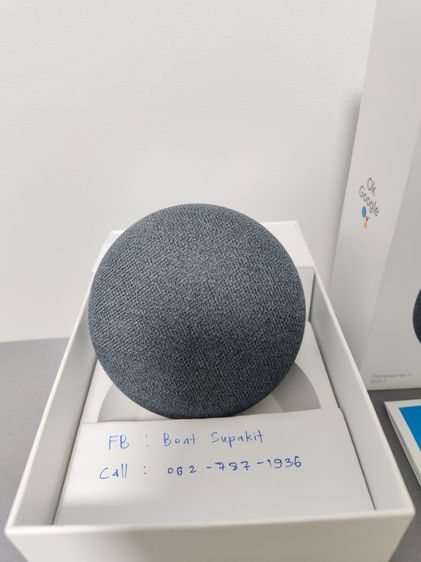 🔊 ขาย Google Nest Mini Gen 2 สีเทาเข้ม (Charcoal) สภาพใหม่มาก แทบไม่ได้ใช้งาน ✅ ลองใช้ไปครั้งเดียว รูปที่ 2