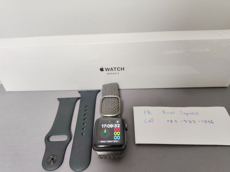 สแตนเลส ดำ ⌚ Apple Watch Series 3 (38mm) แท้ ใช้งานปกติทุกฟังก์ชัน ✅ หน้าจอชัด ระบบลื่น 