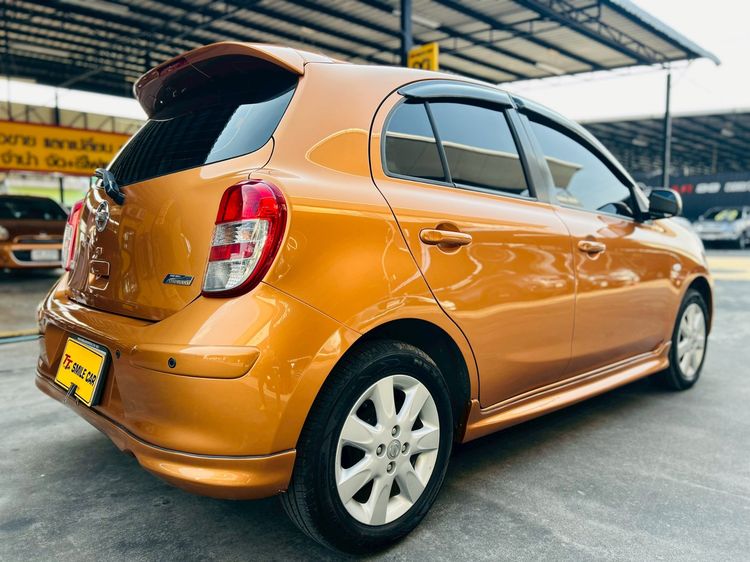 Nissan March 2010 1.2 VL Sedan เบนซิน ไม่ติดแก๊ส เกียร์อัตโนมัติ ส้ม รูปที่ 3