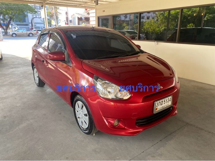 Mitsubishi Mirage 2014 1.2 GL Sedan เบนซิน ไม่ติดแก๊ส เกียร์อัตโนมัติ แดง รูปที่ 2