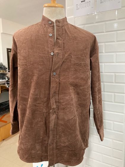 น้ำตาล แขนยาว เสื้อเชิ้ต อื่นๆ ❌ขายแล้ว เชิ้ตคอจีน Uniqlo m