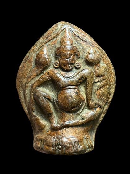  ท่านท้าวกุเวร หลัง พระนางเทวีลักษมี กรุวัดจันเสน ทวารวดี เนื้อดิน รูปที่ 2