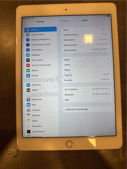 iPad Air2 สี Rose Gold 64GB Wi-Fi รูปที่ 3