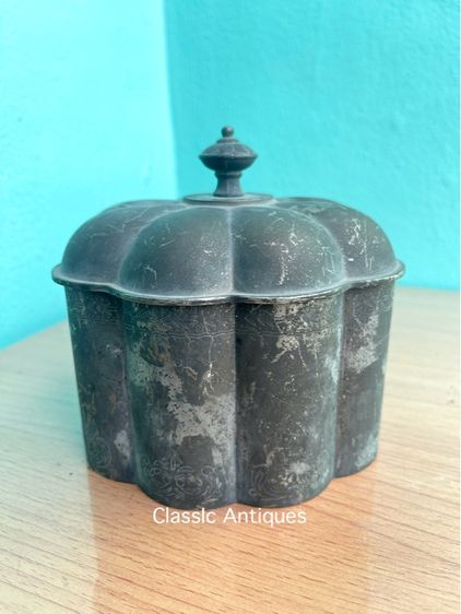 กระปุก ตลับ ซิลเวอร์ เพลต งานนอกเก่าสะสม รูปที่ 6