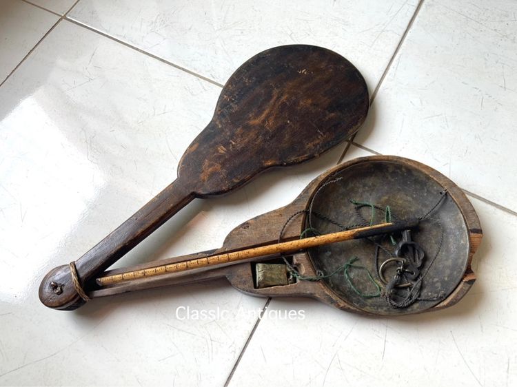 ตาชั่ง อันใหญ่ จานตอกตราจีน โบราณเก่าสะสม  รูปที่ 12