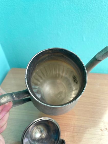 กาน้ำชา ซิลเวอร์ เพลต งานนอกเก่าสะสม รูปที่ 4