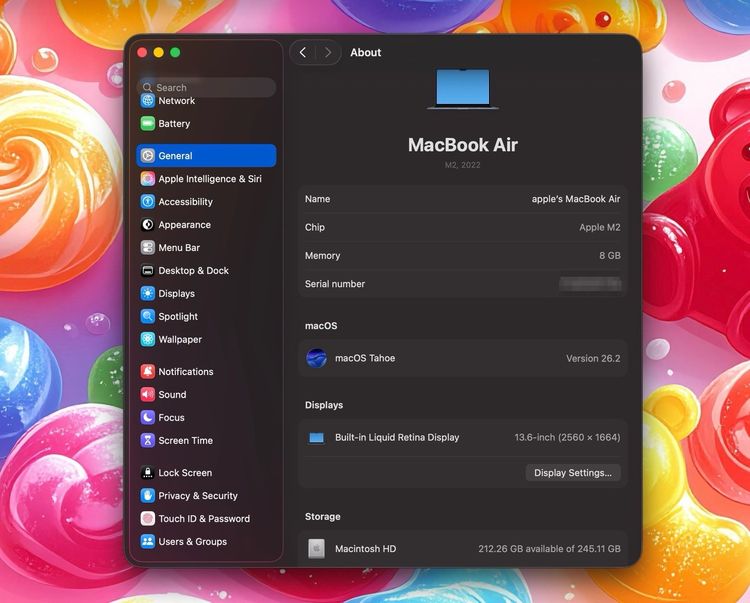 MacBook Air 13.6-inch M2 2022 Ram8GB SSD256GB Midnight รูปที่ 13