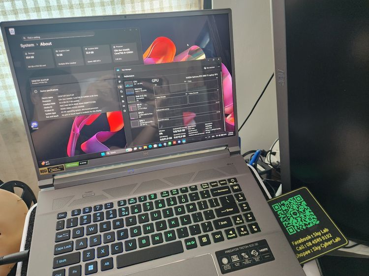 แลก-ขาย Gaming NB Predator i9-Gen12 ram32 RTX 3080Ti vram 16GB จอ 16" 240Hz ผ่าน Shopee ได้ รูปที่ 2