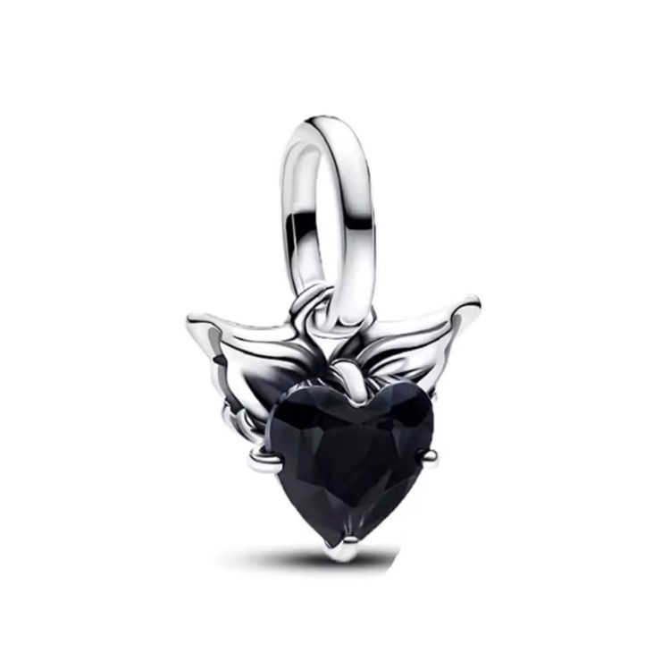เงิน สร้อยคอและจี้ Pandora ME Mini Dangle Heart Wings