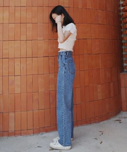 ส่งต่อ กางเกงยีนส์เอวสูงทรงกระบอก ขอบลูกไม้ ทรงสวยมากก รูปที่ 4