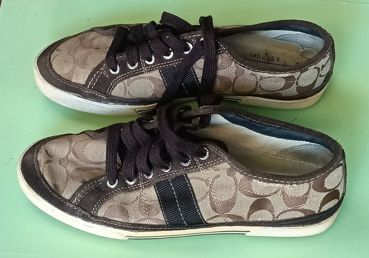 รองเท้าผ้าใบ COACH ผู้ชาย แบบผูกเชือก ของแท้ มือสอง เบอร์ 8 รูปที่ 3