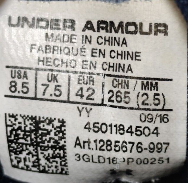Under Armour 42.0 26.5 แท้ มือสอง รูปที่ 13