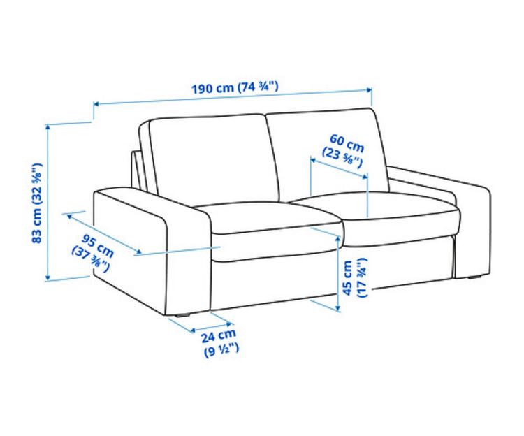 ขายโซฟารุ่นยอดนิยม IKEA KIVIK  2 ที่นั่ง ขนาดกะทัดรัด ใช้งานมาไม่ถึง2ปี สภาพดีมาก ส่งต่อในราคาถูกกว่าของในช็อปครึ่งต่อครึ่ง รูปที่ 2