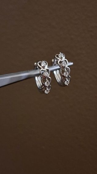 ต่างหูเงินแท้เพชรCZ รูปที่ 2