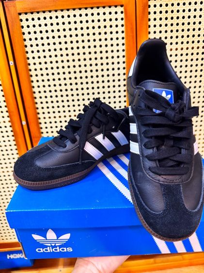 รองเท้าผ้าใบ ดำ หนังแท้ UK 5.5 | EU 38 2/3 | US 7 รองเท้า adidas Samba OG