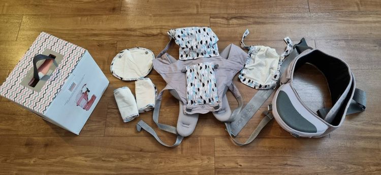 เป้อุ้มเด็ก สีเทา Hipseat by Sorbebe Korea รุ่น Stella ผ้าคอตตอน-ออร์กานิค 