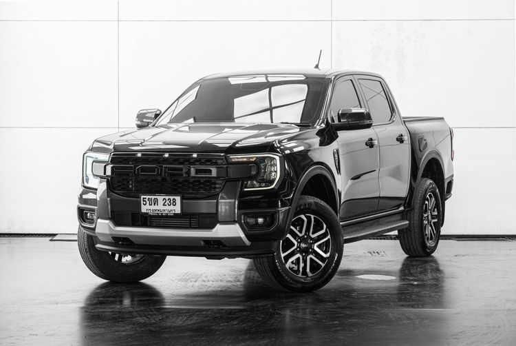 Ford Ranger 2023 2.0 Hi-Rider Sport Pickup ดีเซล ไม่ติดแก๊ส เกียร์อัตโนมัติ ดำ รูปที่ 2