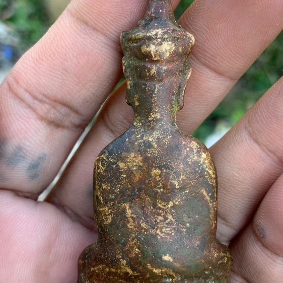 พระงั่งสบัดหน้าบัวฟันปลาใหญ่ เนื้อสัมฤทธิ์ เครื่องราง พระเครื่อง รูปที่ 9