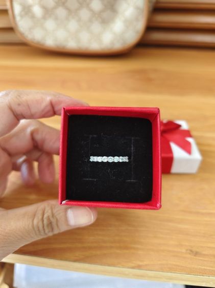 แหวนพลอยเพทายสีฟ้าอ่อน ขนาด 2.5 มิล