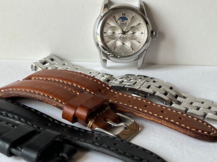 รับเทรด รุ่นท๊อป Oris Complicate Moonphase Automatic สาย 3เส้น รูปที่ 15