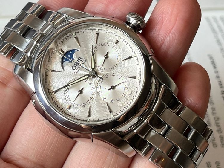 รับเทรด รุ่นท๊อป Oris Complicate Moonphase Automatic สาย 3เส้น รูปที่ 5