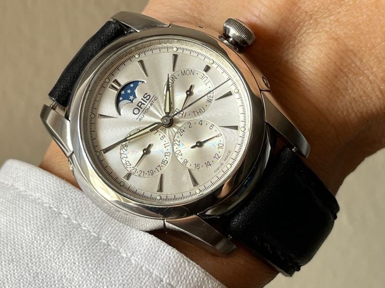 รับเทรด รุ่นท๊อป Oris Complicate Moonphase Automatic สาย 3เส้น รูปที่ 12