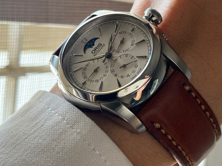 รับเทรด รุ่นท๊อป Oris Complicate Moonphase Automatic สาย 3เส้น รูปที่ 8