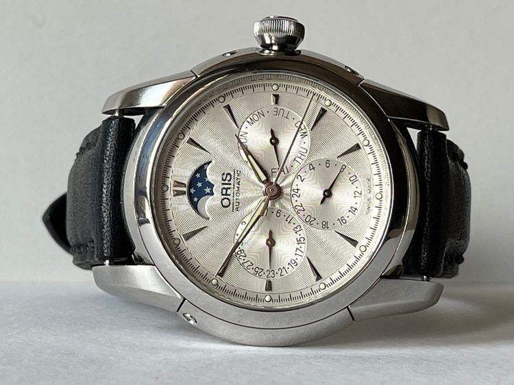 รับเทรด รุ่นท๊อป Oris Complicate Moonphase Automatic สาย 3เส้น รูปที่ 13