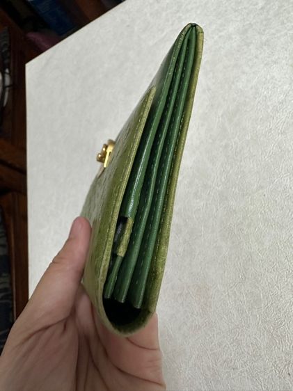 Givenchy Long Wallet กระเป๋าสตางค์ทรงยาว มือสองแท้ สีเขียวเหนี่ยวทรัพย์ รูปที่ 14