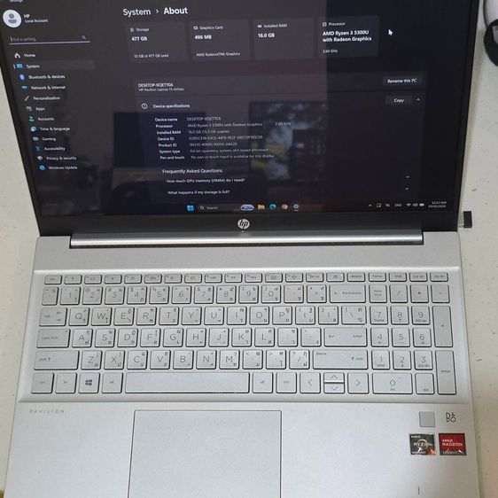 HP Pavilion Laptop 15-eh1083AU สภาพดี แบตนาน รูปที่ 5