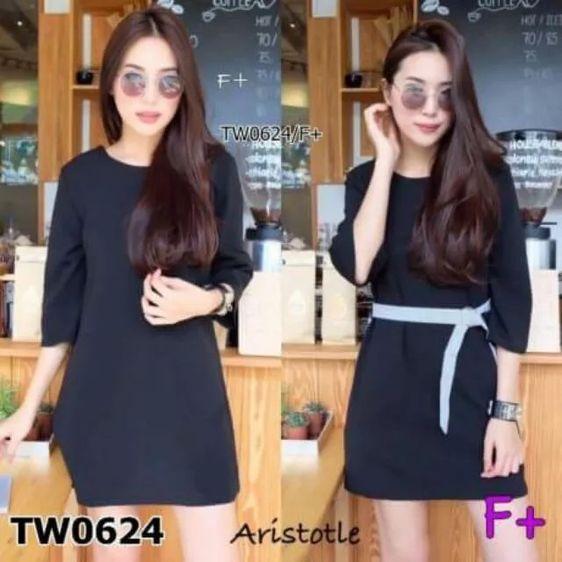 มินิเดรส สีดำ ผ้าทิ้งตัวยืดหยุ่น สวย