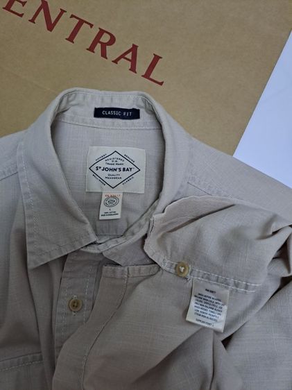 เสื้อเชิ้ตแขนสั้นสีน้ำตาล, สีเบจ แบรนด์ S'John's bay‼️ รูปที่ 3