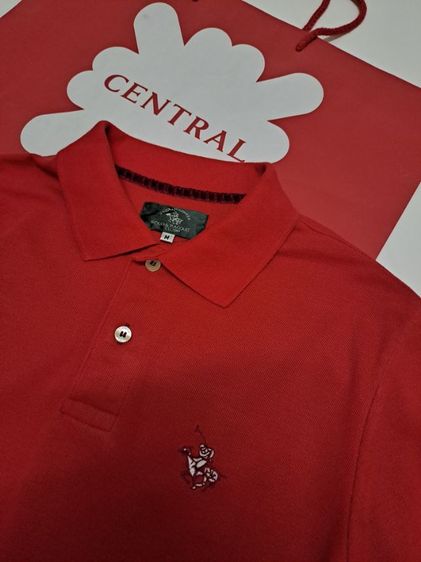 เสื้อยืดคอปกแขนสั้น Polo สีแดง แบรนด์ Santa Barbara‼️ รูปที่ 3