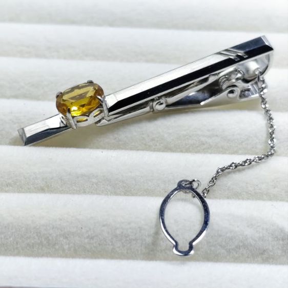 จิวเวอรี่ เครื่องประดับต่างๆ 🔖หนีบไทค์ตอกโค้ด Silver g พลอยสีเหลือง ของจริงสวยมาก งานจากญี่ปุ่น