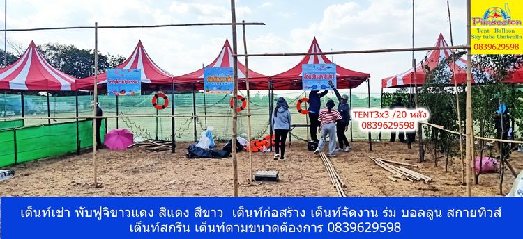 เต็นทพับเช่าแฟนซีขาวแดงพับ รูปที่ 4