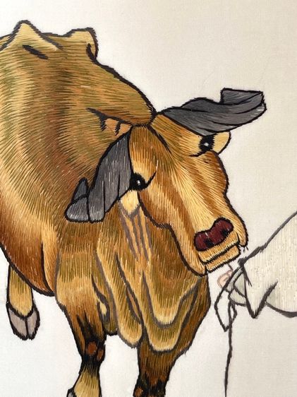 ภาพปัก เด็กจูงวัว เก่าสะสม รูปที่ 12