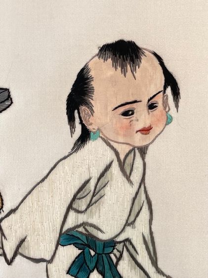 ภาพปัก เด็กจูงวัว เก่าสะสม รูปที่ 11