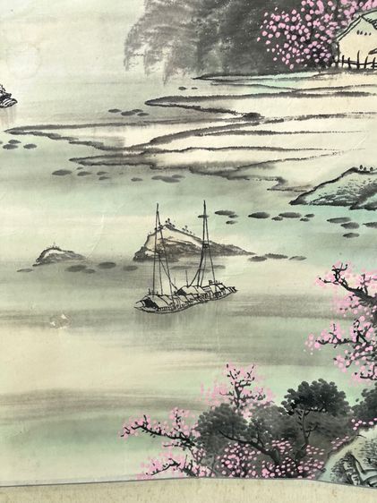ภาพวาด  ทิวทัศ เขาไม้ เก่าสะสม รูปที่ 7