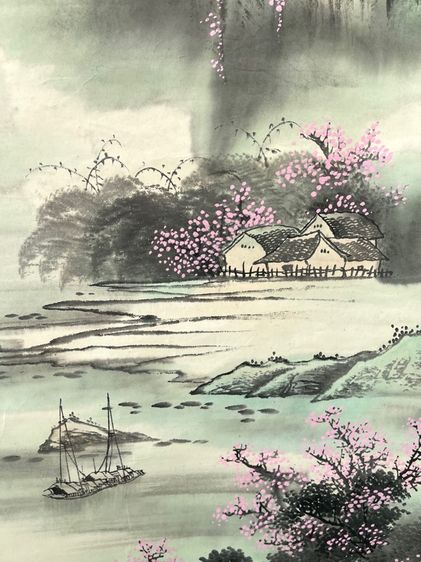 ภาพวาด  ทิวทัศ เขาไม้ เก่าสะสม รูปที่ 6