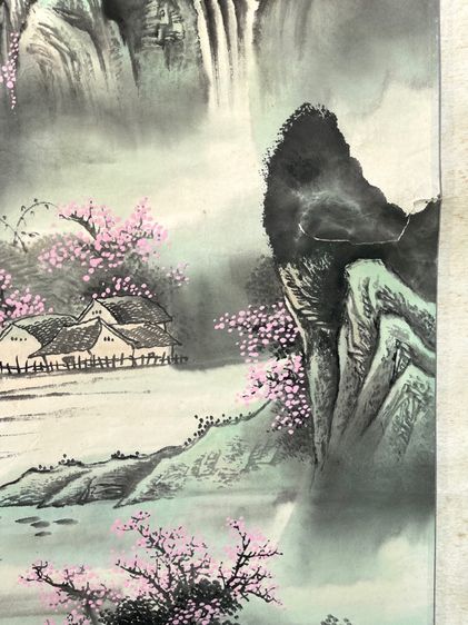 ภาพวาด  ทิวทัศ เขาไม้ เก่าสะสม รูปที่ 9